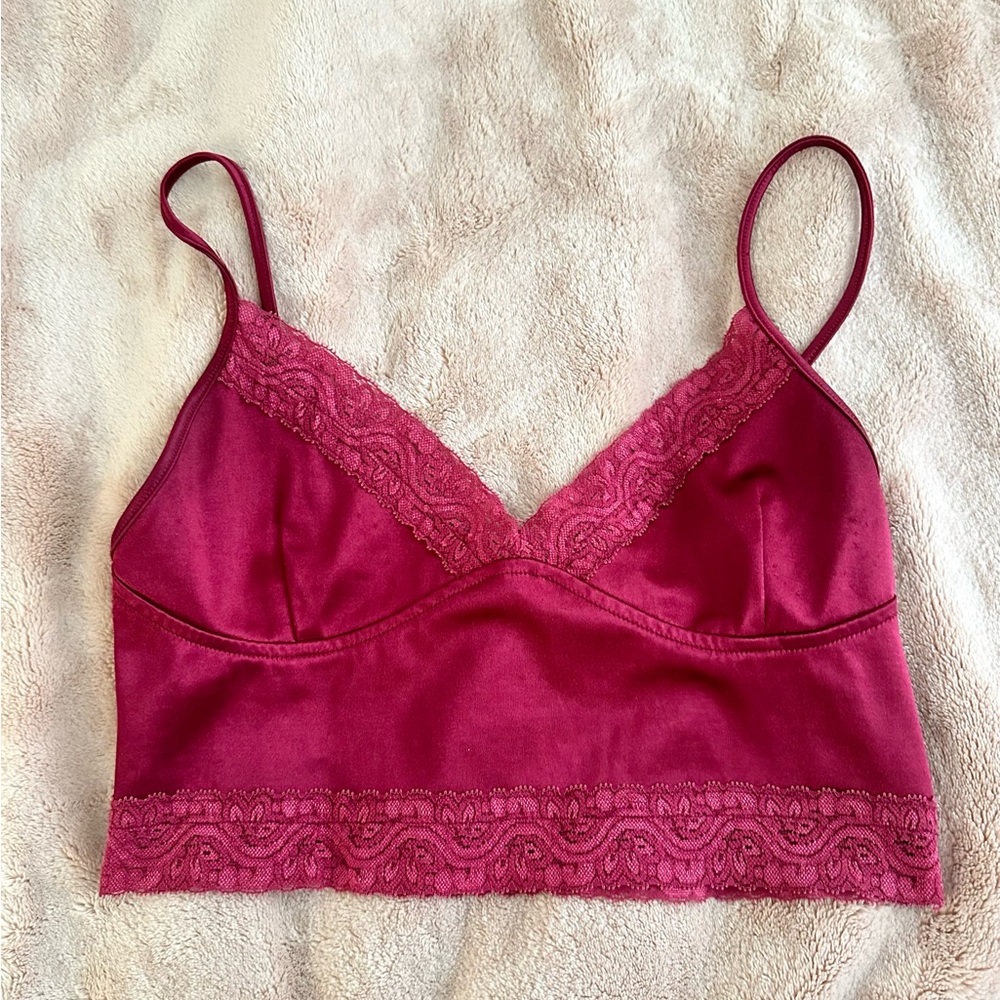 Vintage Burgundy Laced Top from Motel